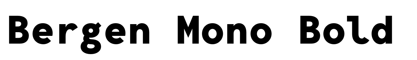 Bergen Mono Bold